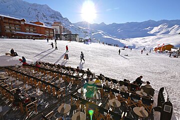 La Face Ouest Restaurant, Val Thorens restaurant terrasse