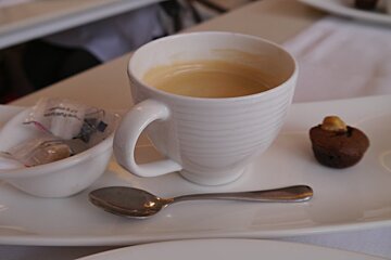 a coffee in a restaurant in st tropez