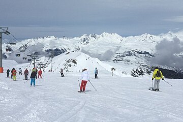 people skiing in la plagne
