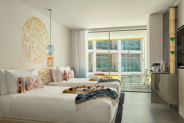 W Ibiza Hotel, Santa Eulalia twin bedroom
