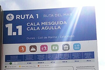 Walk from Cala Agulla to Cala Mesquida