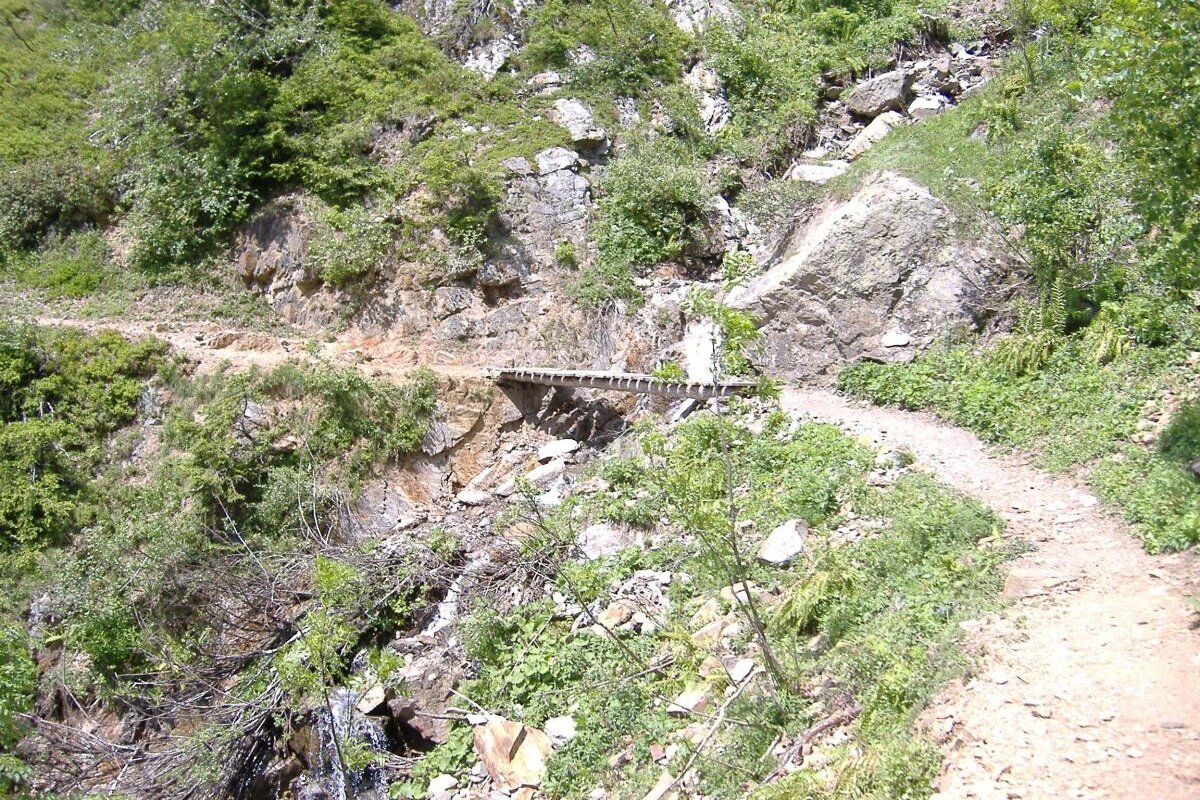 Chamonix hiking trail from Gaillands to Parc Merlet