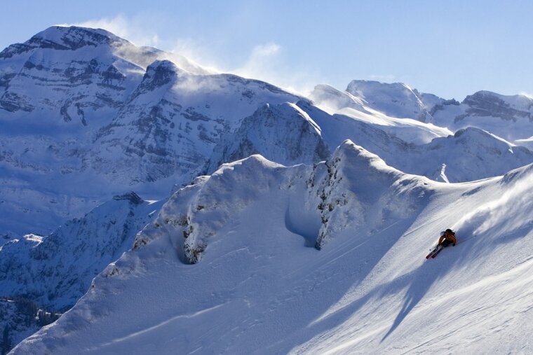 Off Piste Skier Avoriaz
