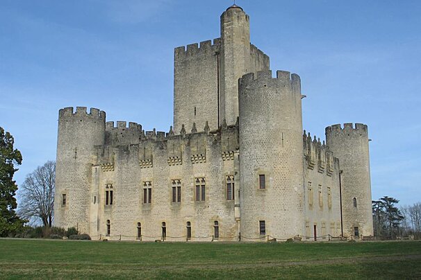 A grand castle in its spacious ground