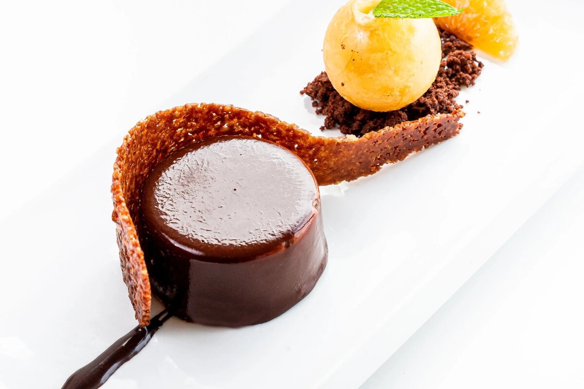 dessert at Es Castell restaurant