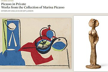 advert for a sotheby auction of Picasso