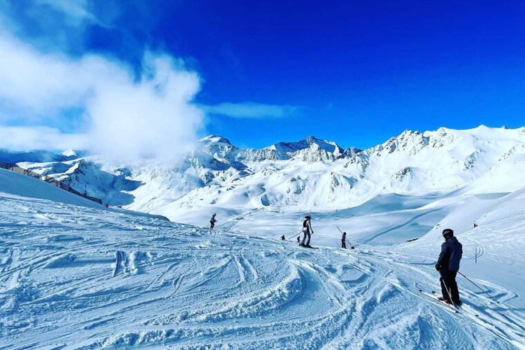Snow conditions on the pistes inTignes