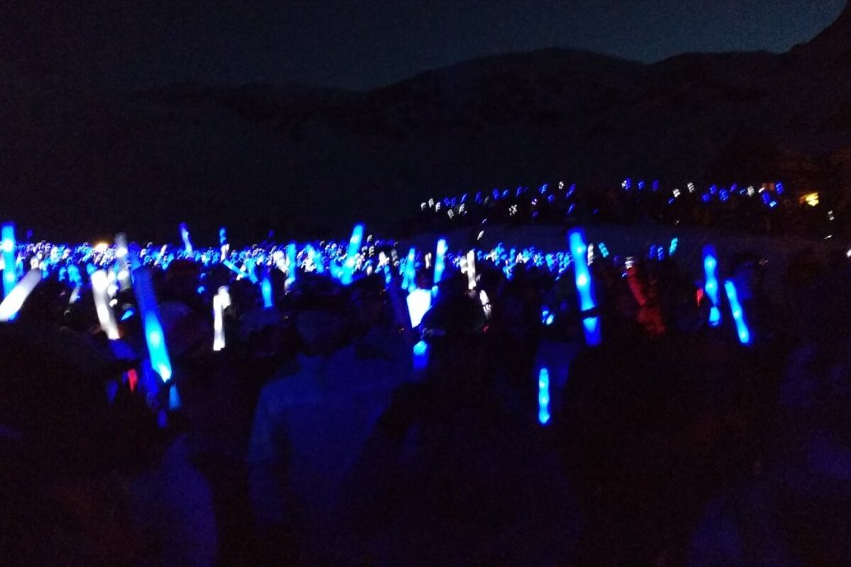 world record torchlit descent