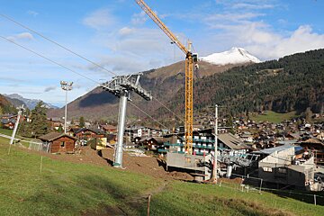 Phot of construction site and cranes