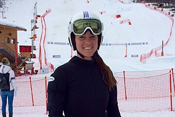 a ski racer smiling for the camera