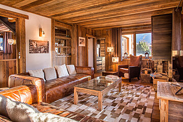 Loup Blanc Chalet, Courchevel Le Praz 1300 lounge