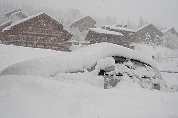 parked car in snow