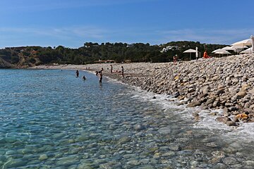 pebble beach at cala jondal ibiza