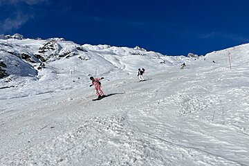 On the piste in Flegere, Chamonix