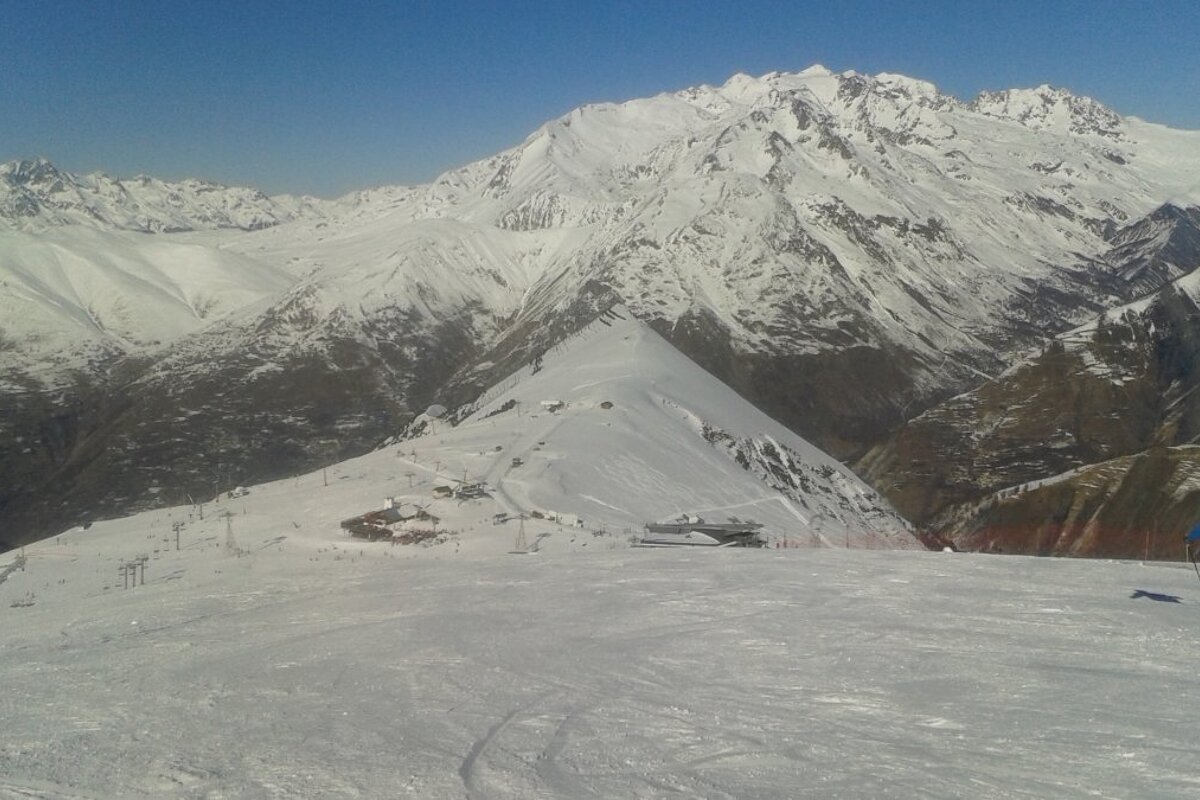 a ski instructor on the piste
