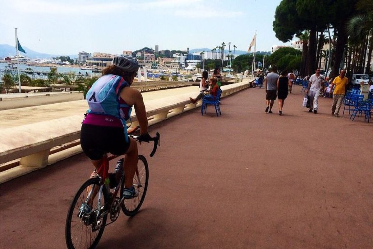 road biking through cannes