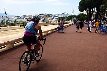 road biking through cannes