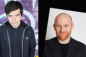 photos of two Irish comedians