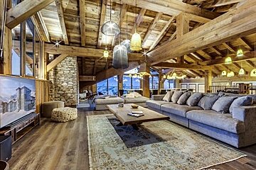 Refuge de Solaise - Penthouse Apartment, Val d'Isere living-room