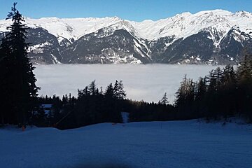 trees and clouds in la plagne