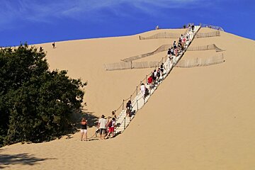 stairs up the sand dune near bordeaux