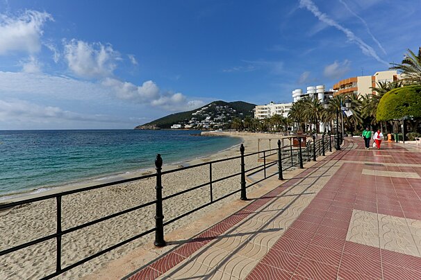 a view along the Santa Eulalia Promenade