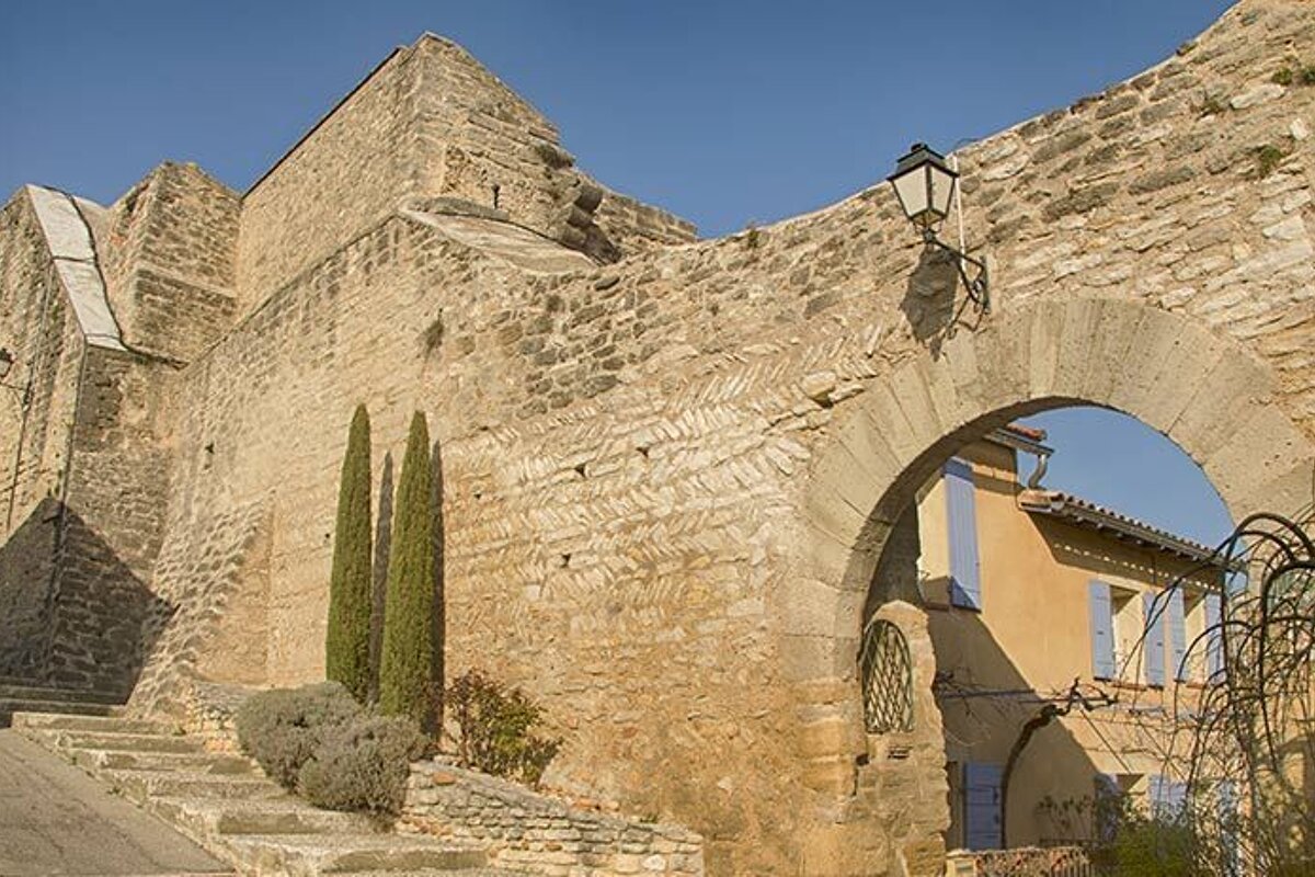 Ancient ramparts at Chateauneuf de Gadagne in Provence
