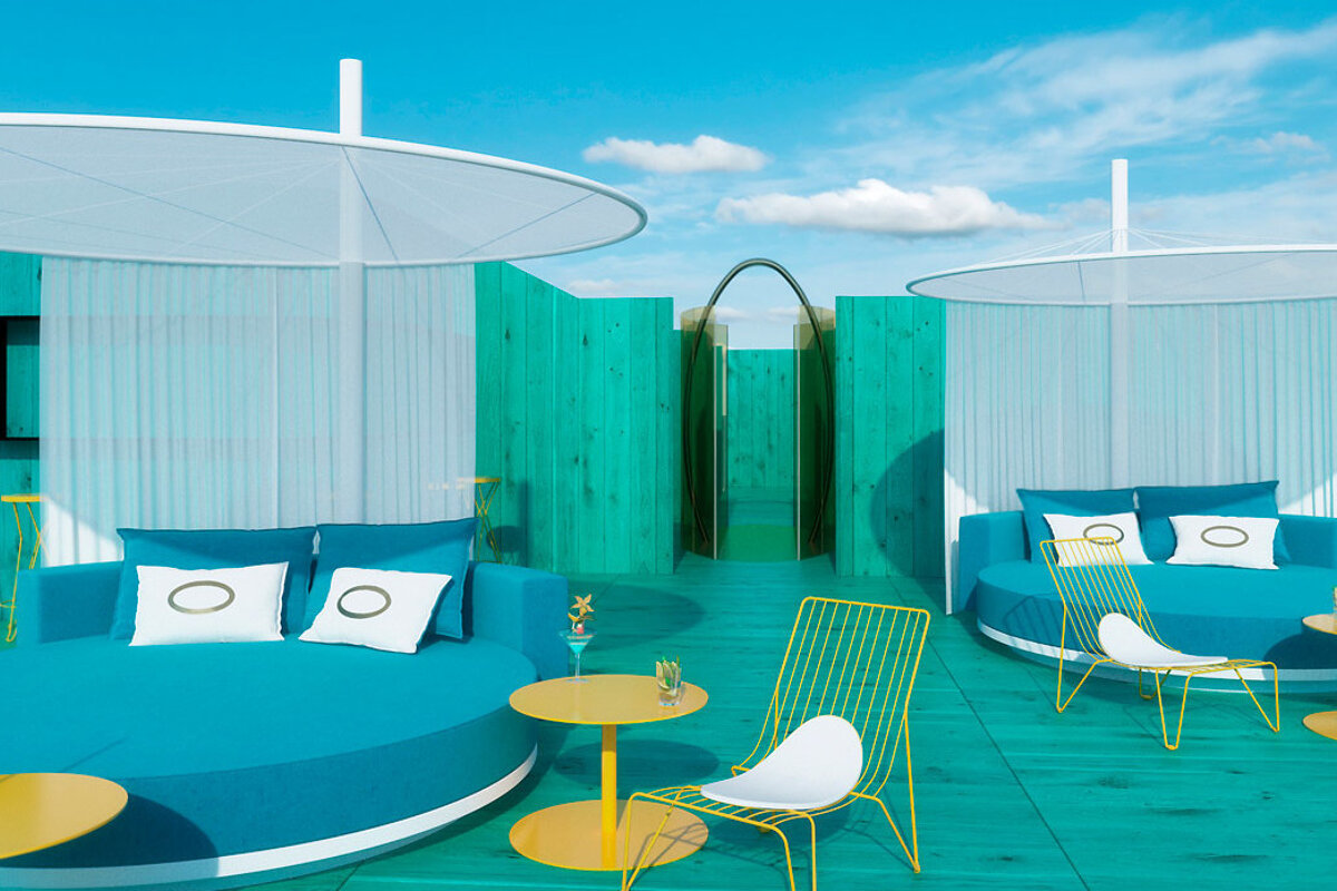 Santos Dorado Suites Hotel, Playa d'en Bossa terrace