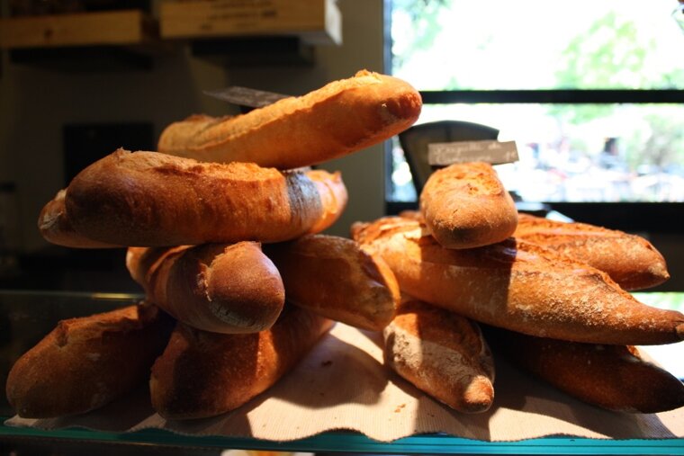 baguettes piles on top of each other in avignon
