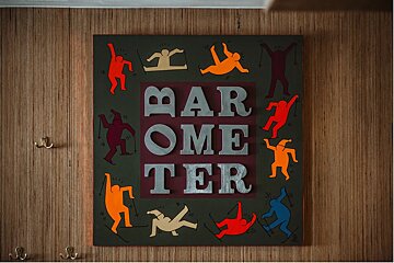 A sign that says bar ome ter on it