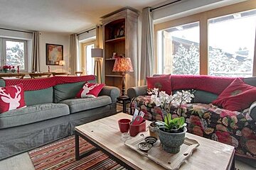 Pierre Avoi Apartment, Verbier - Centre living-room