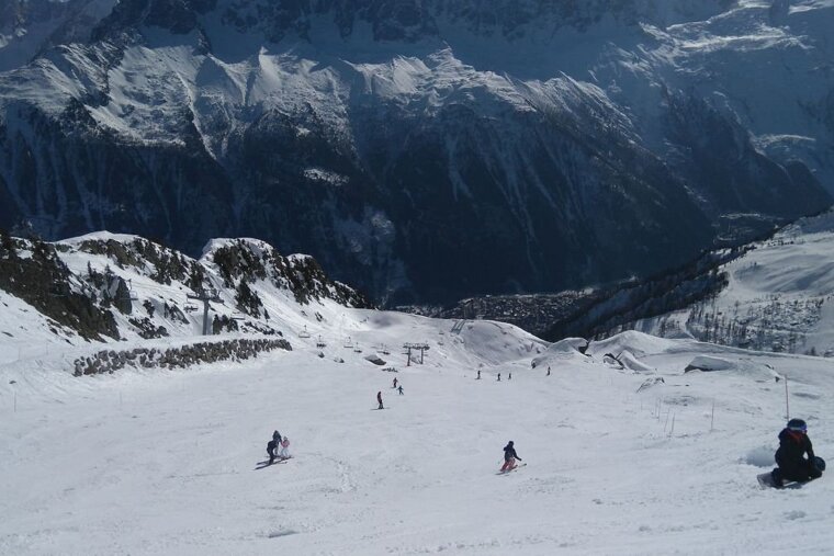 Brevent ski area in Chamonix