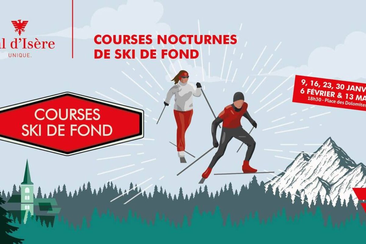 Night time cross country ski race, Val d'Isere