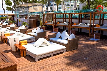beds and sofas at nikki beach