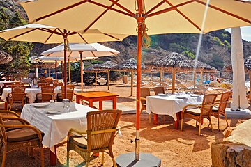 Es Torrent Restaurant & Beach Club, San Josep restaurant terrasse