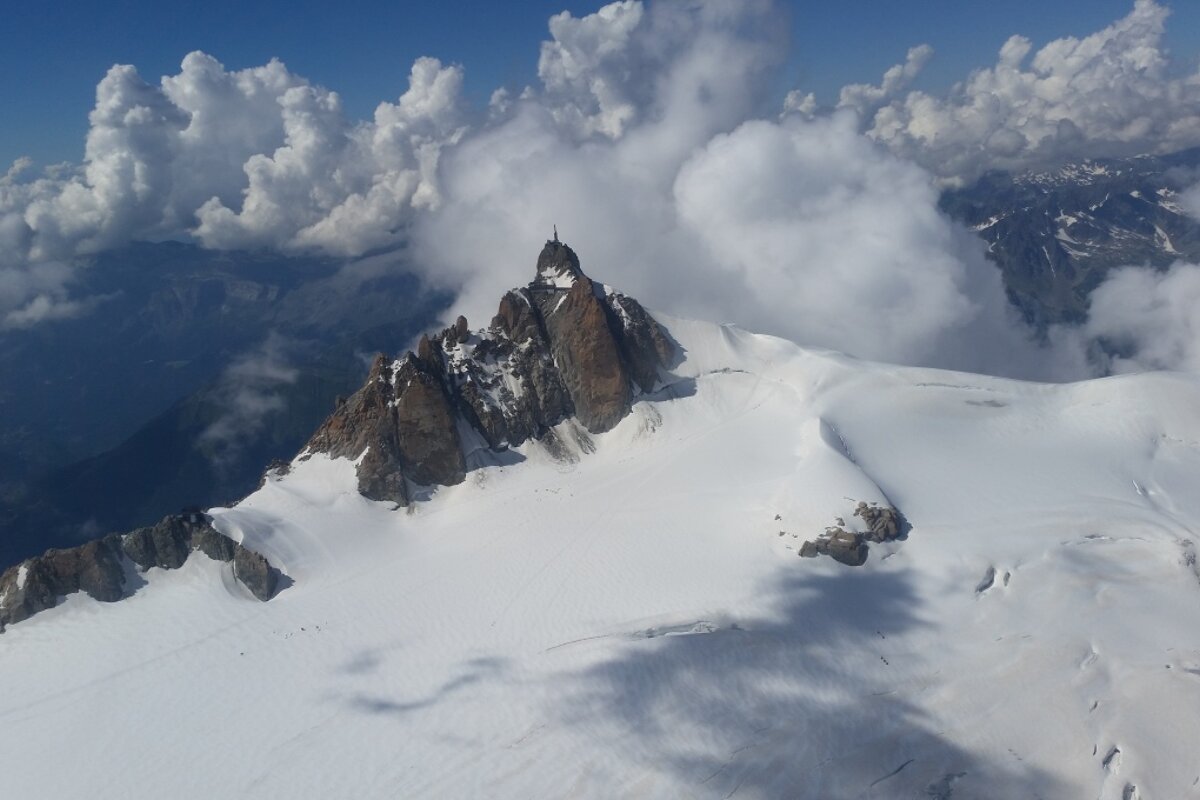 a different perspective of the midi from a helicopter