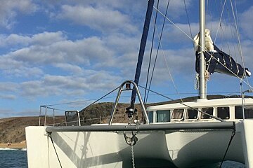 Lagoon 500 15.5m Catamaran, Mallorca Island bow