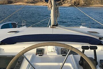 Lagoon 500 15.5m Catamaran, Mallorca Island bow