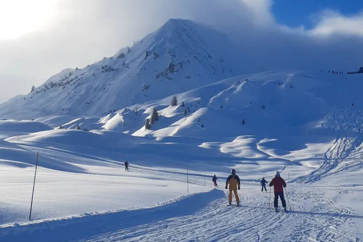 snowy pistes in La Plagne