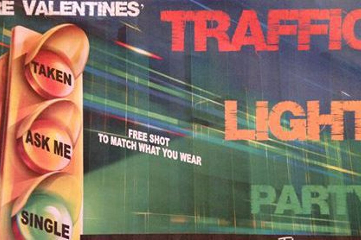 a poster for a traffic light party