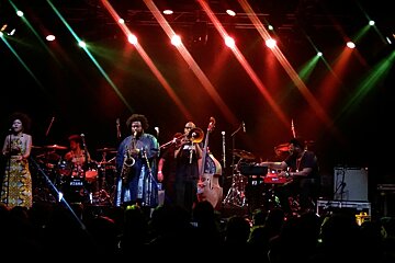 a band on stage