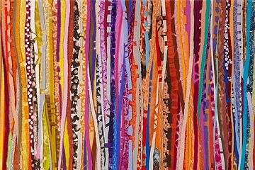 A very brightly coloured striped canvas!