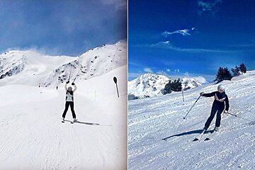 Gordon Ramsey skis in Courchevel
