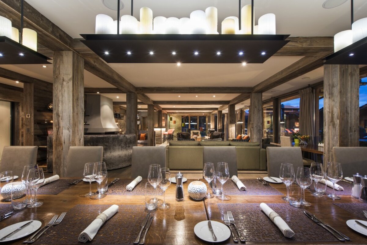 The Lodge Hotel, Verbier dining room
