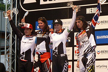 4 race winners on the podium