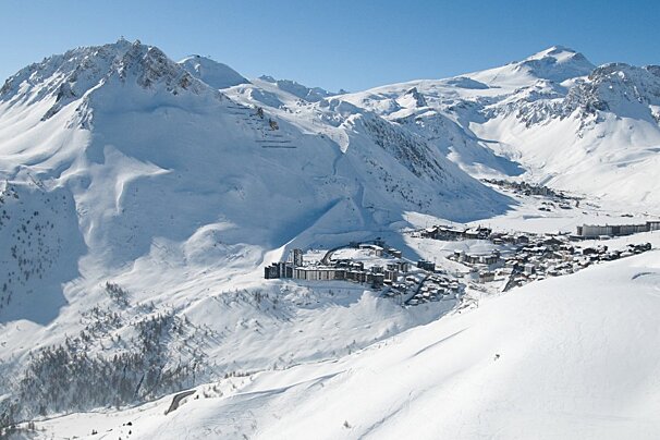 a ski resort in france