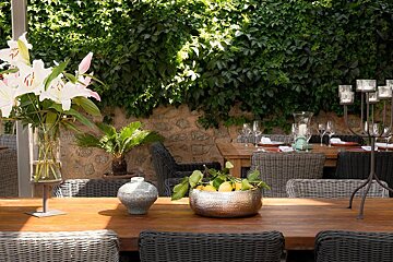 Garden terrace at Sa Barca