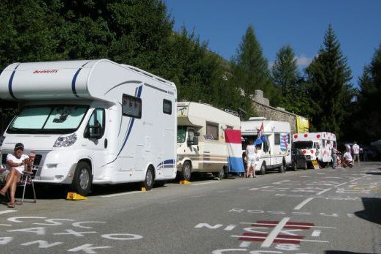 campervans at Le Tour de France