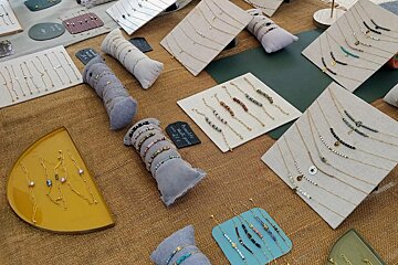 local crafts, jewellery stall in Morzine