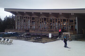 a restaurant terrace in les arcs